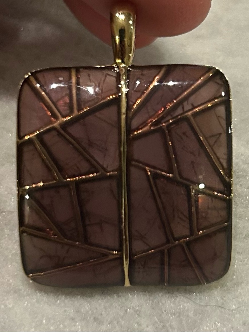 Lia Sophia square gold pendant